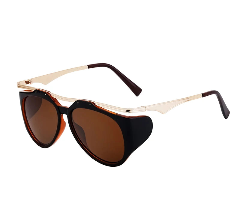 Villa Blvd Oversized Side-Panel Metal Rim Sunglasses ☛ Multiple Colors Available ☚