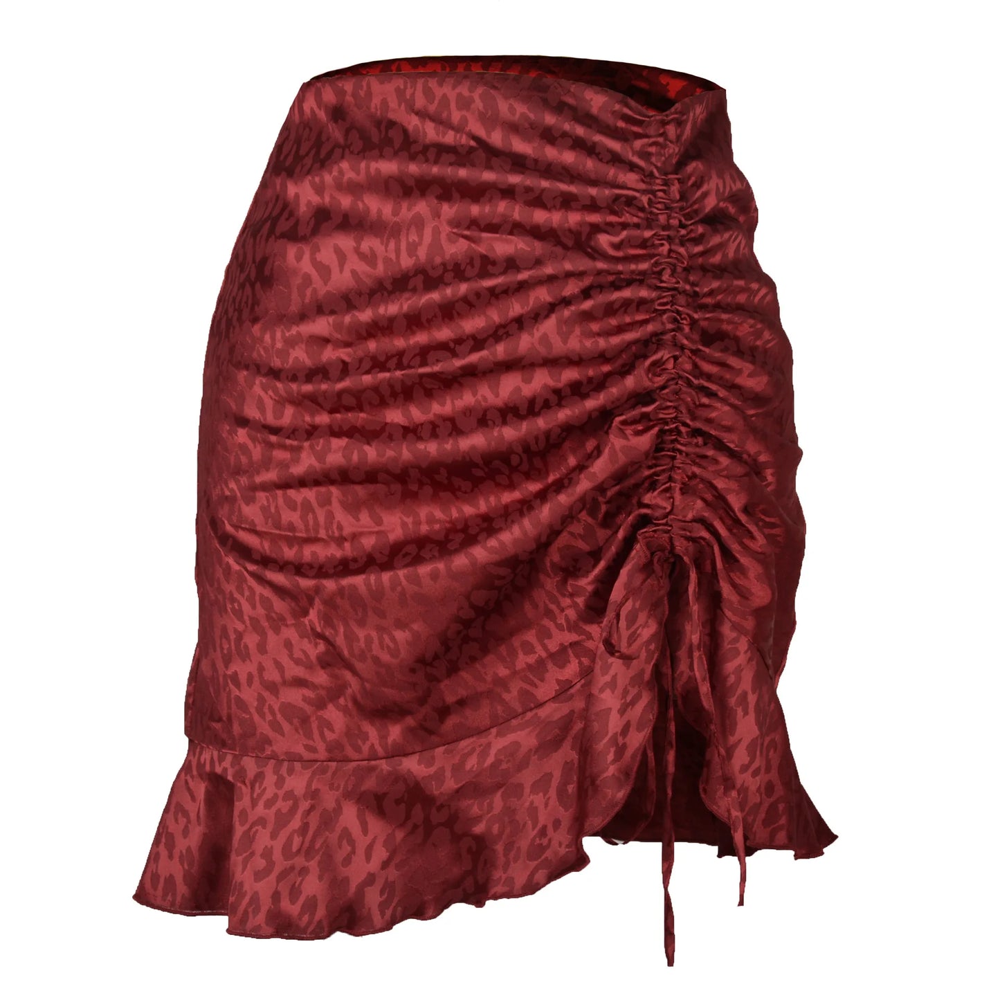 Villa Blvd Ruffle Jacquard Satin Skirt ☛ Multiple Colors Available ☚