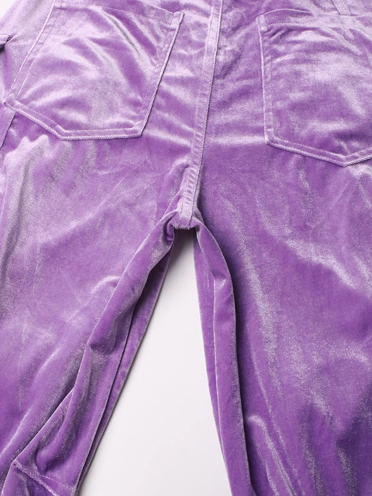 Villa Blvd Velvet Cargo Pocket Pants ☛ Multiple Colors Available ☚