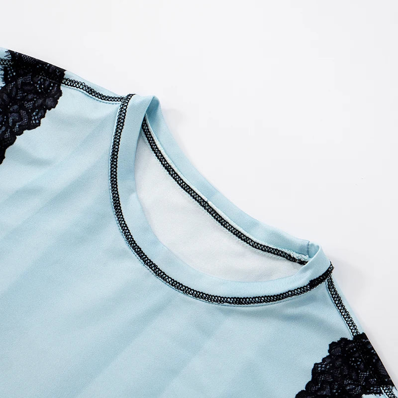 Villa Blvd Leopard Vintage Lace T-Shirt