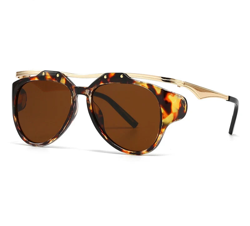 Villa Blvd Oversized Side-Panel Metal Rim Sunglasses ☛ Multiple Colors Available ☚