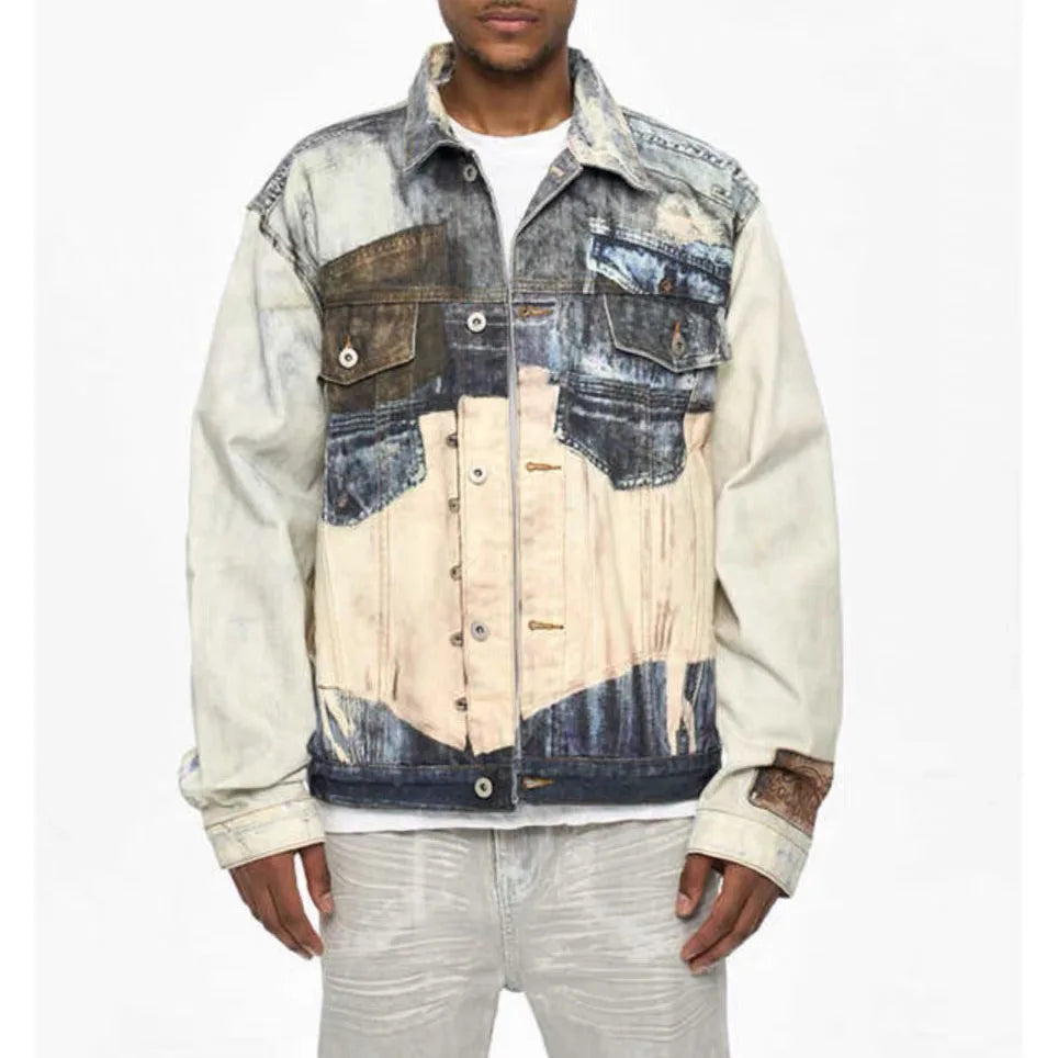 Villa Blvd Contrast Panel Denim Jacket