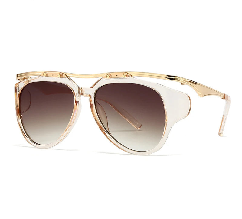 Villa Blvd Oversized Side-Panel Metal Rim Sunglasses ☛ Multiple Colors Available ☚