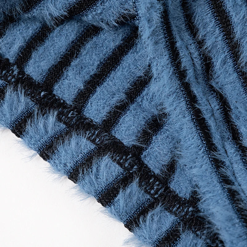 Villa Blvd Striped Fur Panel Pants