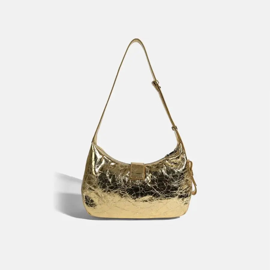 Villa Blvd Creased Metallic Lunar Handbag ☛ Multiple Colors Available ☚