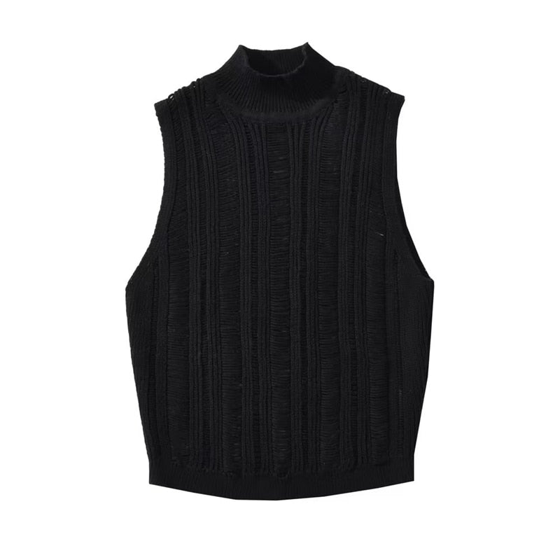 Villa Blvd Hollow Knitted Tank Top ☛ Multiple Colors Available ☚