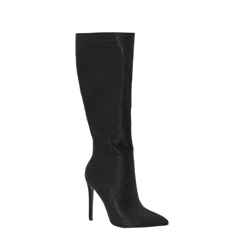 Villa Blvd Rhinestone Knee-High Boots ☛ Multiple Colors Available ☚