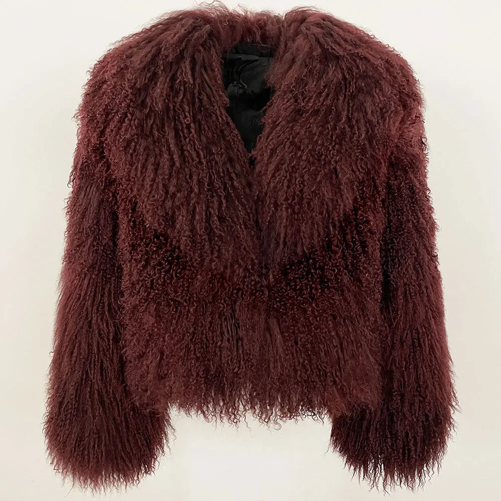 Villa Blvd Tibet Sheep Mongolian Cropped Jacket ☛ Multiple Colors Available ☚