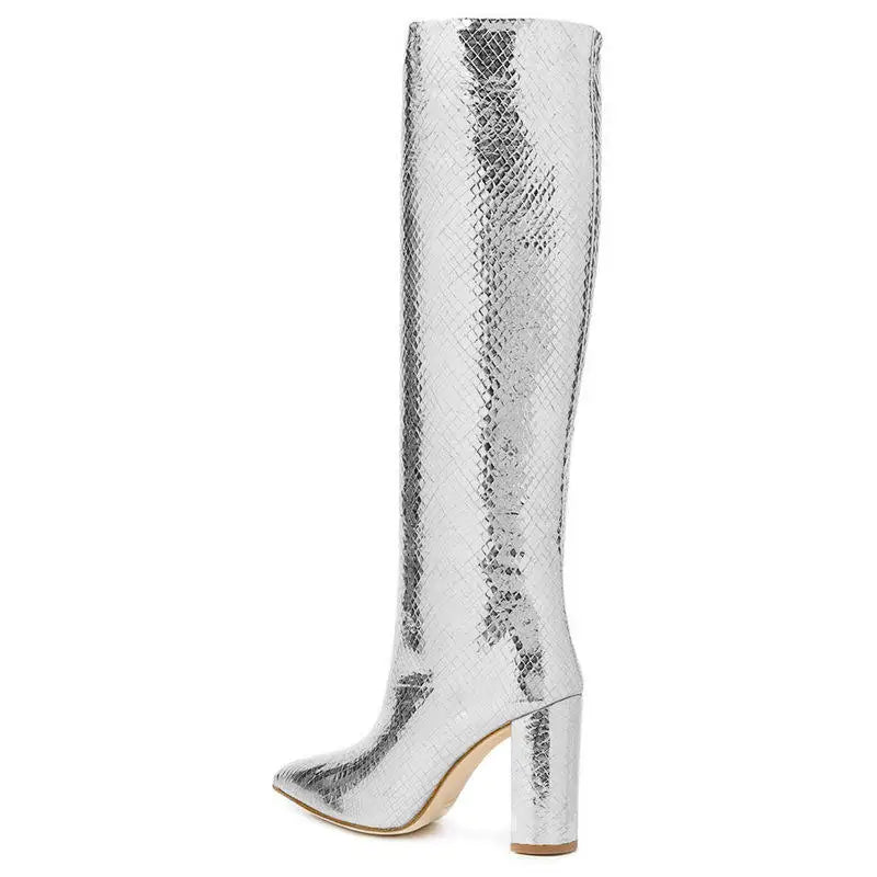 Villa Blvd Metallic Cobra Boots  ☛ Multiple Colors Available ☚