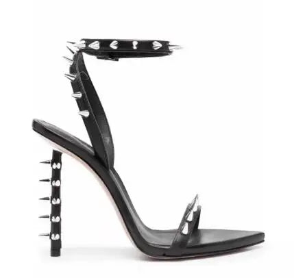 Villa Blvd Spike Studded Ankle Strap Sandals ☛ Multiple Colors Available ☚