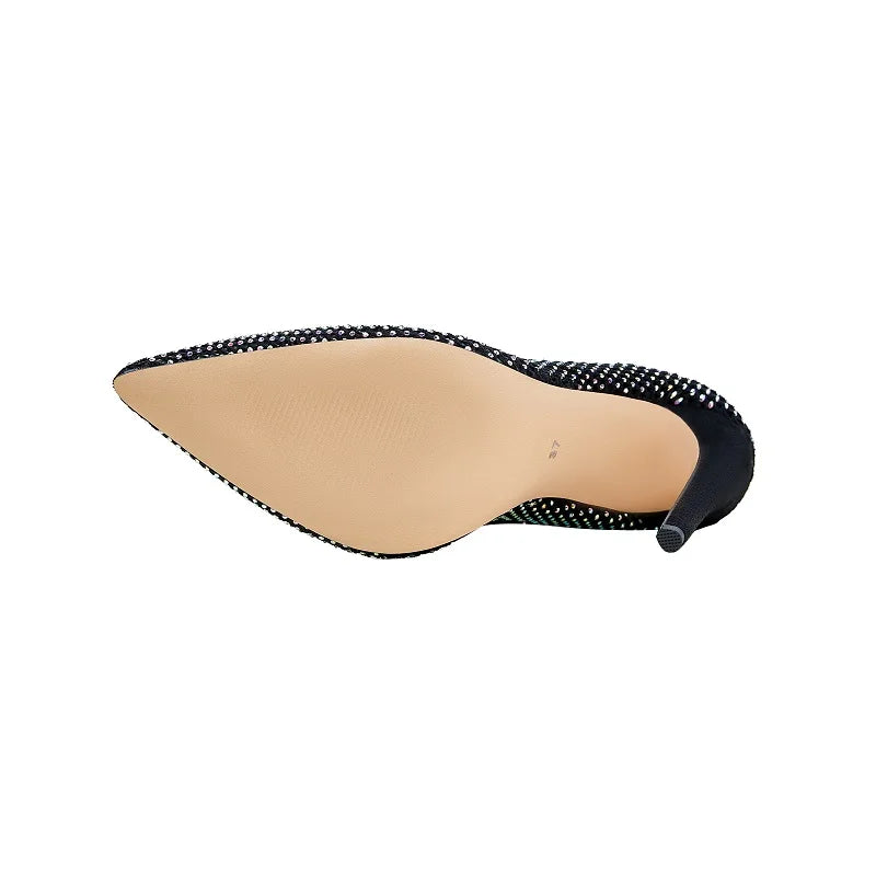 Villa Blvd Crystal Stiletto Fitted Booties