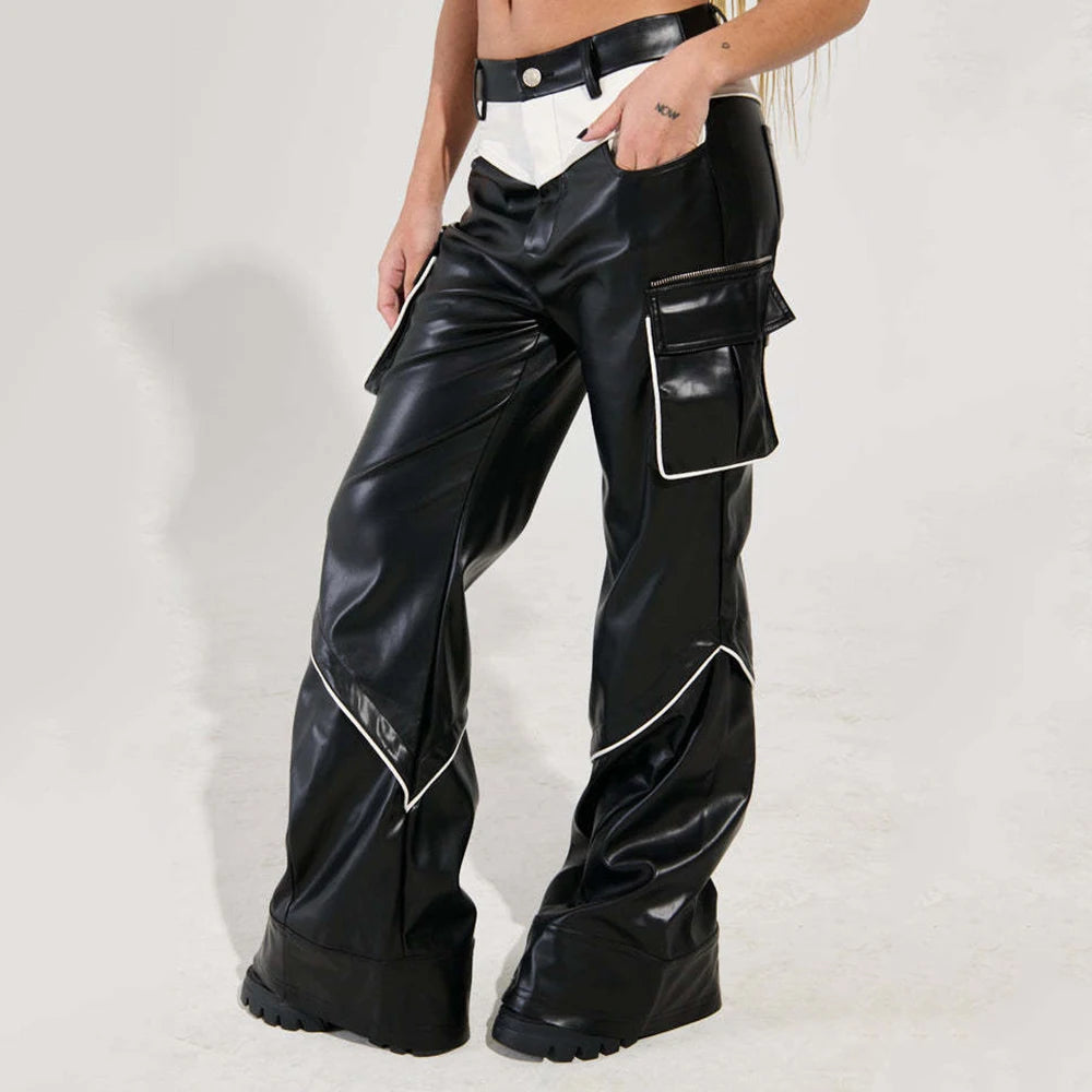 Villa Blvd Cargo Panel Leather Pants