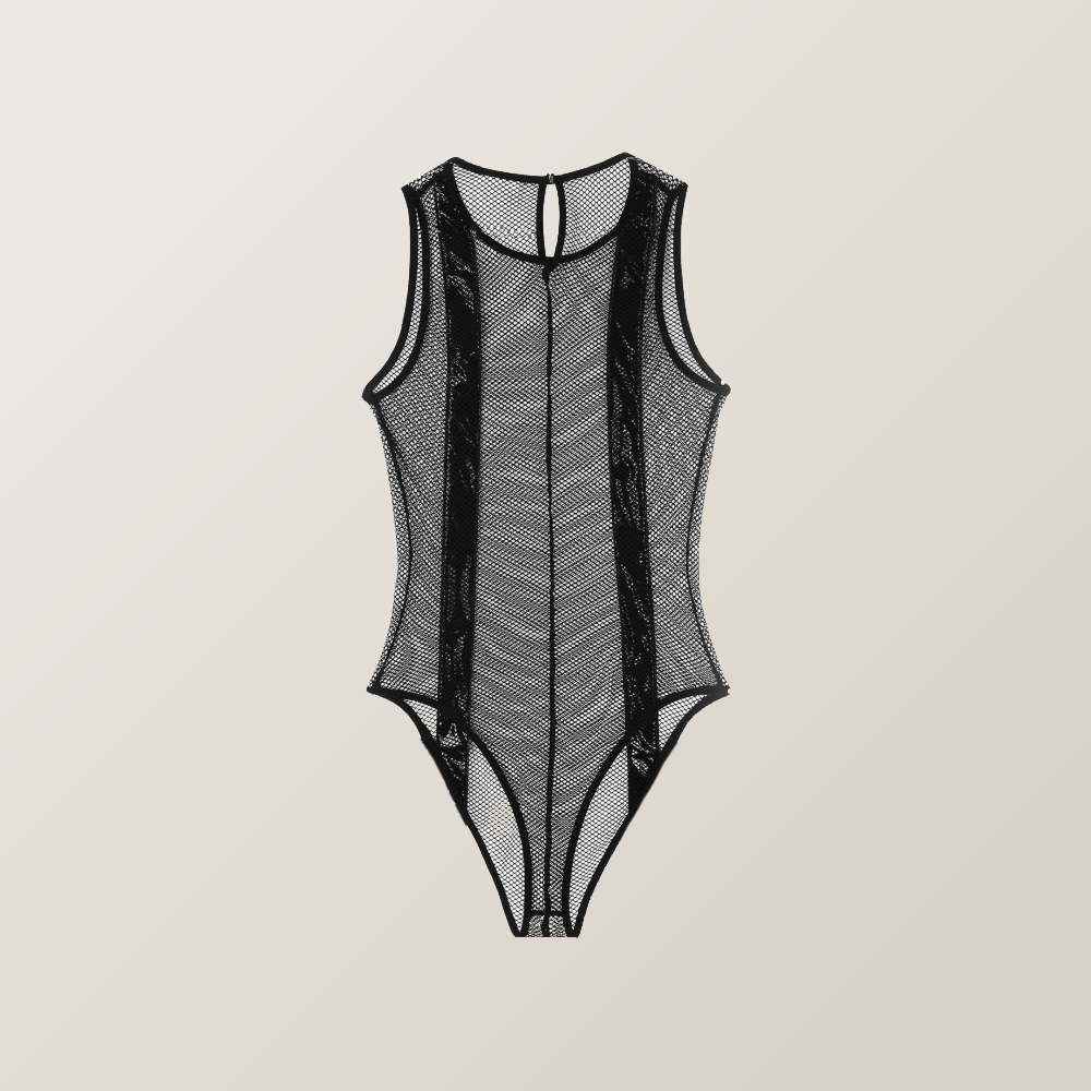Villa Blvd Ǝntourage Patent Leather Lingerie Bodysuit