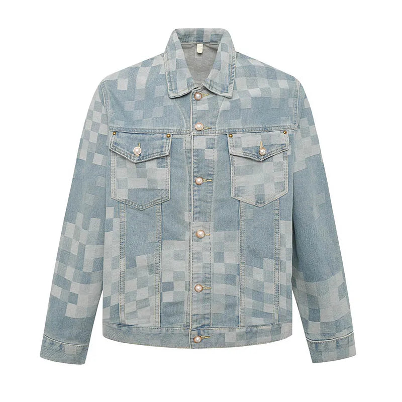 Villa Blvd Carreaux Pearl Denim Jacket