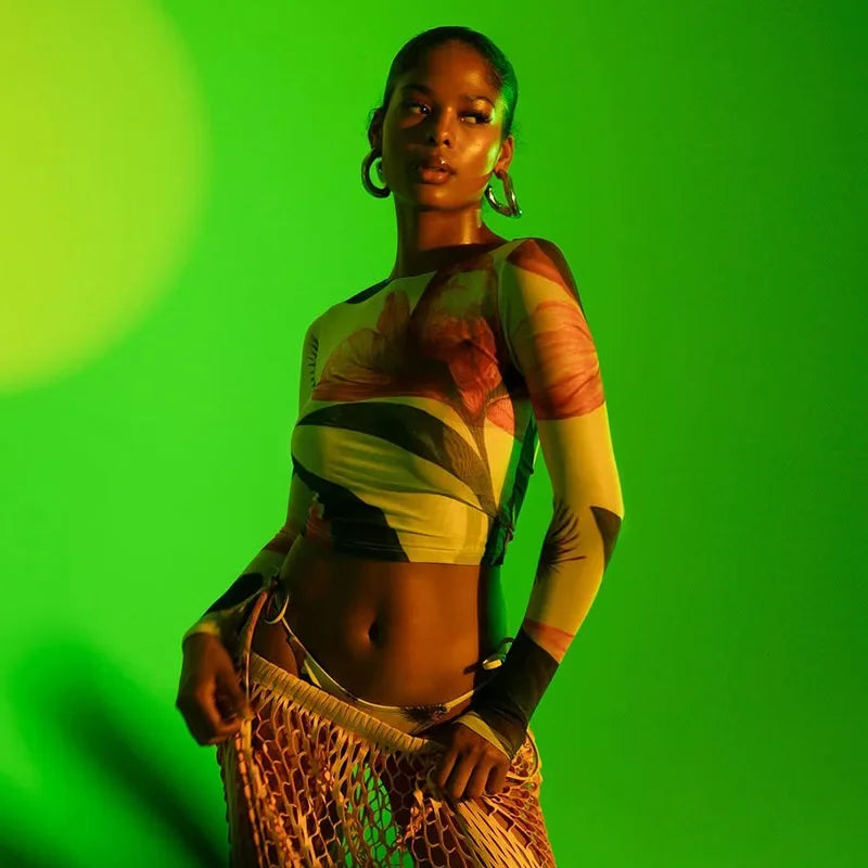 Villa Blvd Floral Mesh Tee ☛ Multiple Colors Available ☚