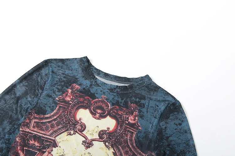 Villa Blvd Vintage Antique Mesh Tee