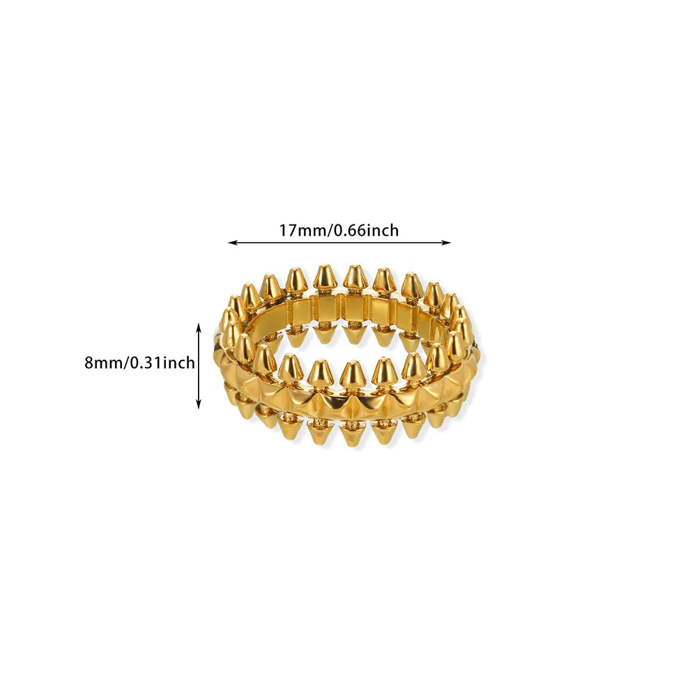 Villa Blvd Rivet Stainless Steel Rings ☛ Multiple Colors Available ☚