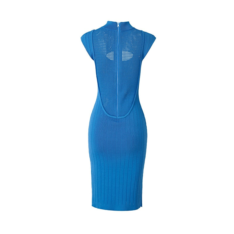 Villa Blvd Knitted Empilée Midi Dress ☛ Multiple Colors Available ☚
