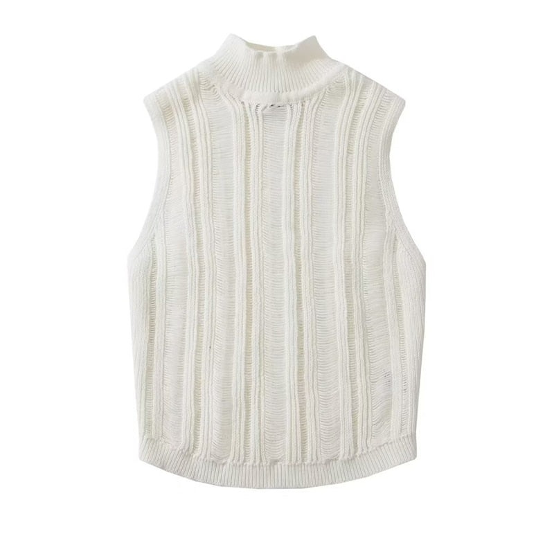 Villa Blvd Hollow Knitted Tank Top ☛ Multiple Colors Available ☚