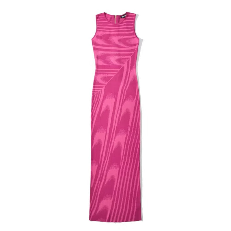 Villa Blvd Knitted Abstract Maxi Dress ☛ Multiple Colors Available ☚