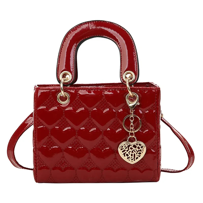 Villa Blvd Classic Quilted Hearts Handbag ☛ Multiple Sizes & Colors Available ☚