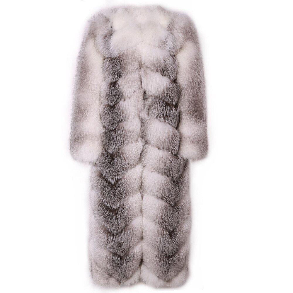 Villa Blvd Ǝntourage Silver Renarde Fur Long Coat