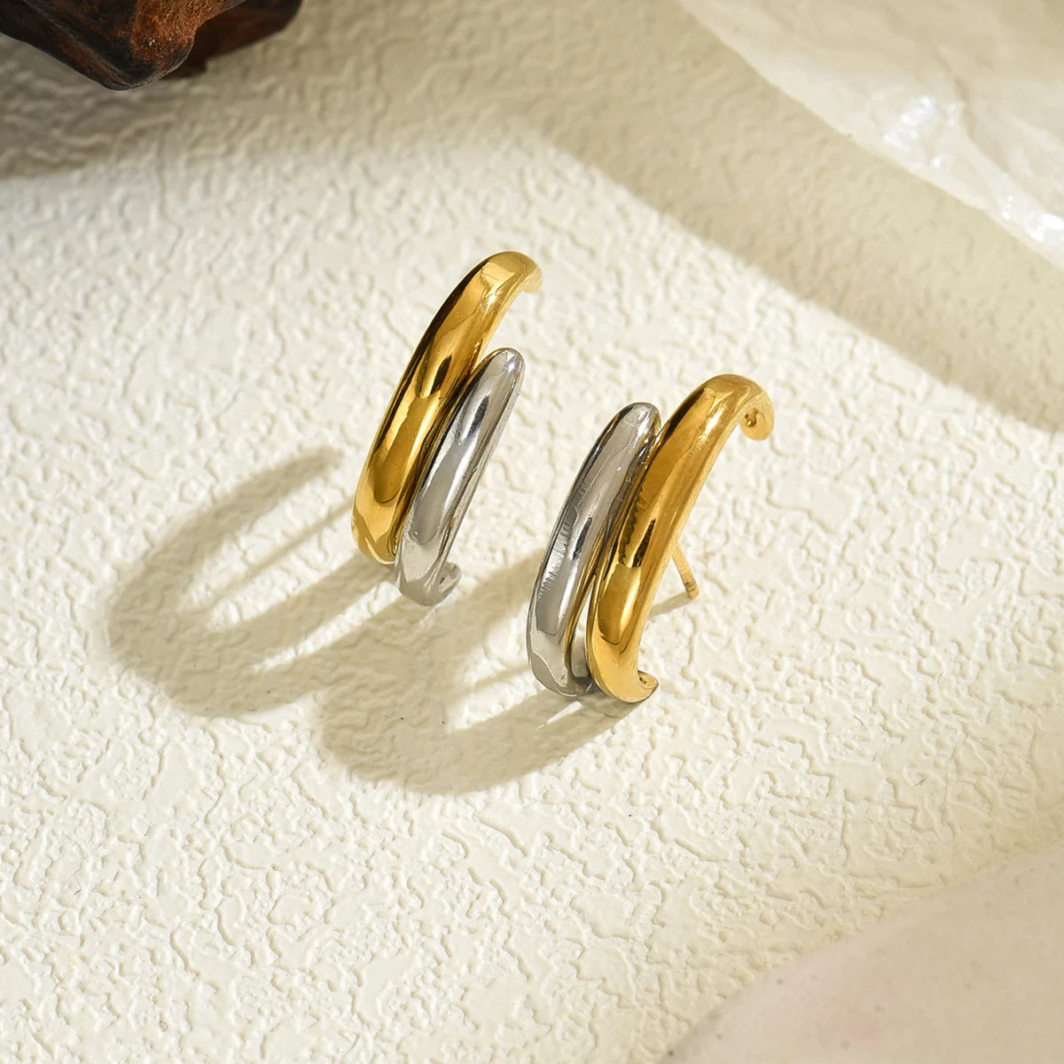 Villa Blvd Irregular Bi-Color Stud Earrings ☛ Multiple Styles Available ☚