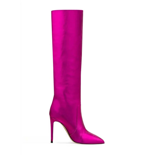 Villa Blvd Leather Pointed Stiletto Boots ☛ Multiple Colors Available ☚