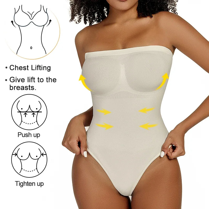 Villa Blvd Shapewear Strapless Bodysuit ☛ Multiple Colors Available ☚