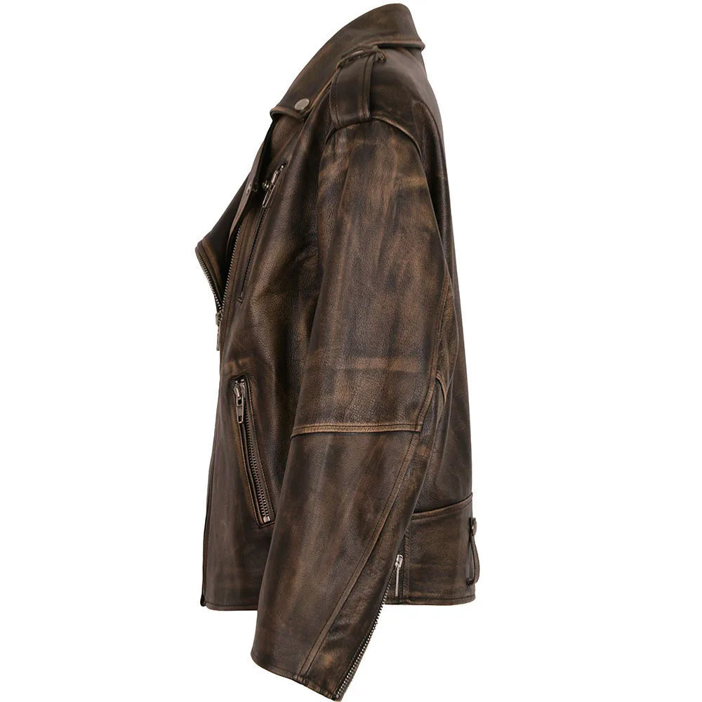 Villa Blvd Leather Marble Jacket
