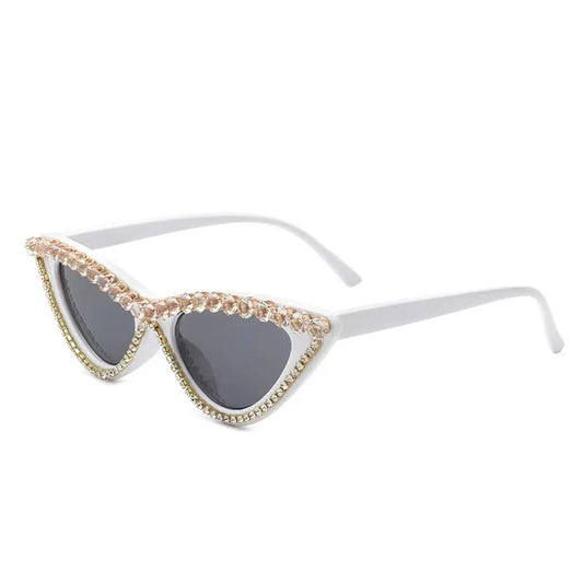 Villa Blvd Vintage Crystal Cat-Eye Sunglasses ☛ Multiple Colors Available ☚