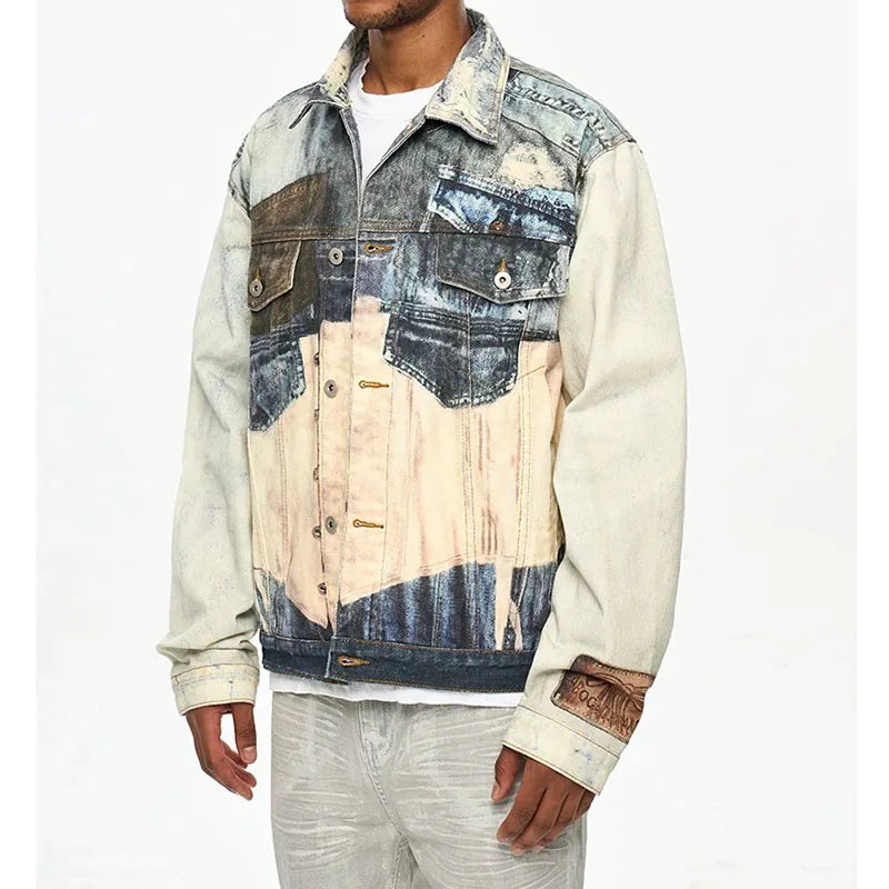 Villa Blvd Contrast Panel Denim Jacket