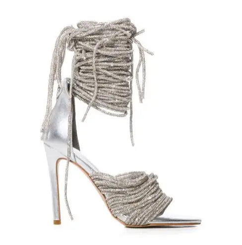 Villa Blvd Sahara Crystal Ropes Heels ☛ Multiple Colors Available ☚