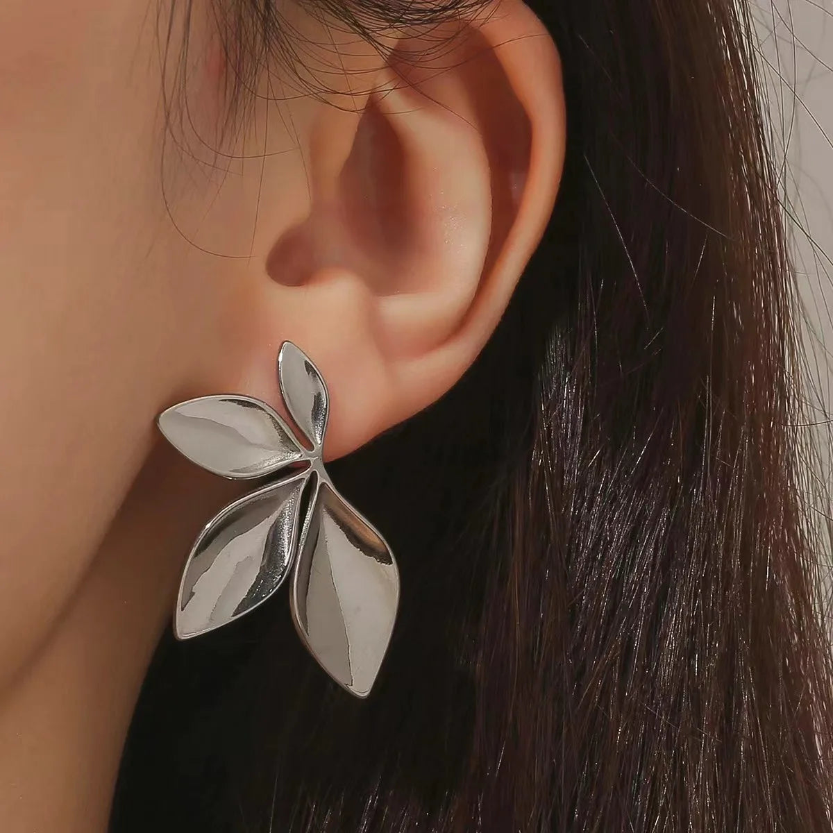 Villa Blvd Stainless Steel Floral Stud Earrings ☛ Multiple Colors Available ☚