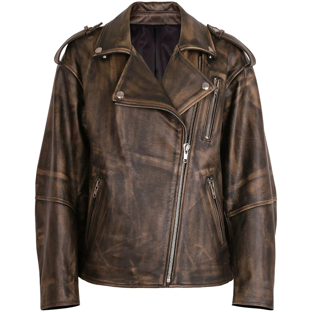 Villa Blvd Leather Marble Jacket