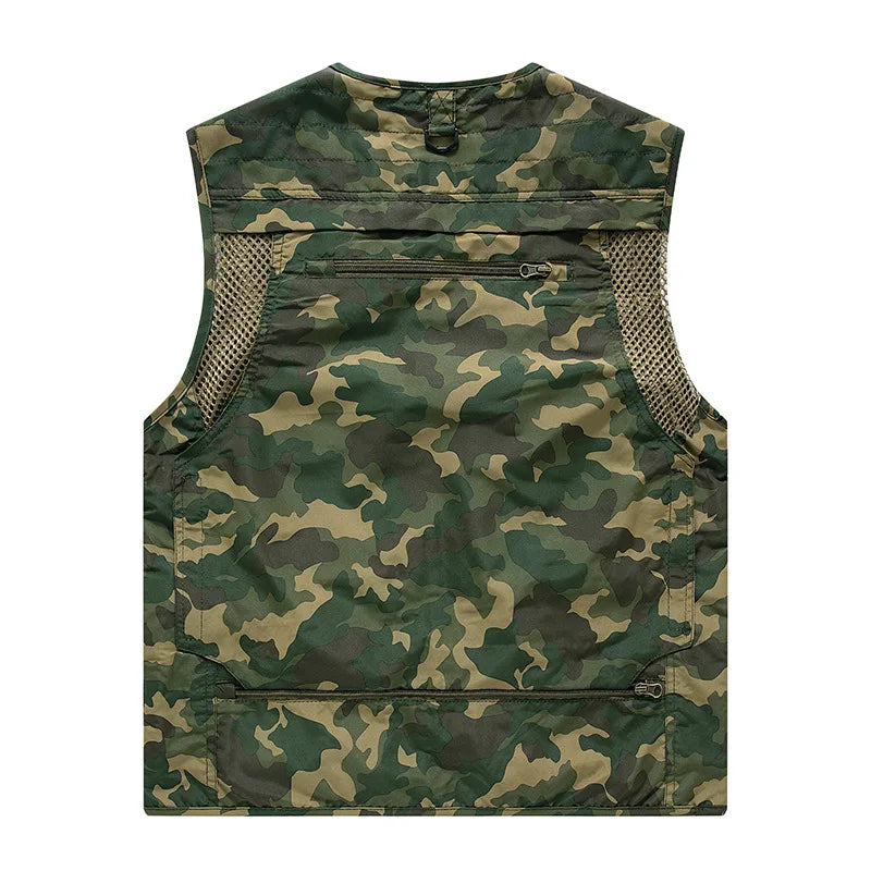 Villa Blvd Multi-Pocket Militant Camo Vest ☛ Multiple Colors Available ☚