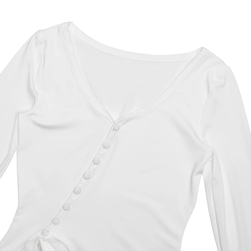 Villa Blvd Buttoned Ruffled Mini Dress ☛ Multiple Colors Available ☚