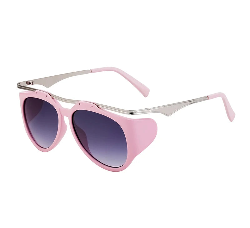 Villa Blvd Oversized Side-Panel Metal Rim Sunglasses ☛ Multiple Colors Available ☚