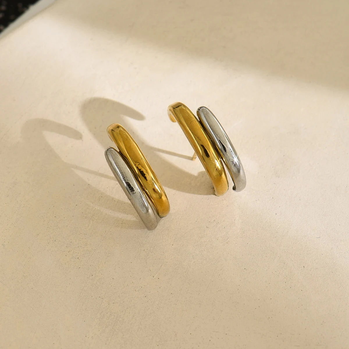 Villa Blvd Irregular Bi-Color Stud Earrings ☛ Multiple Styles Available ☚