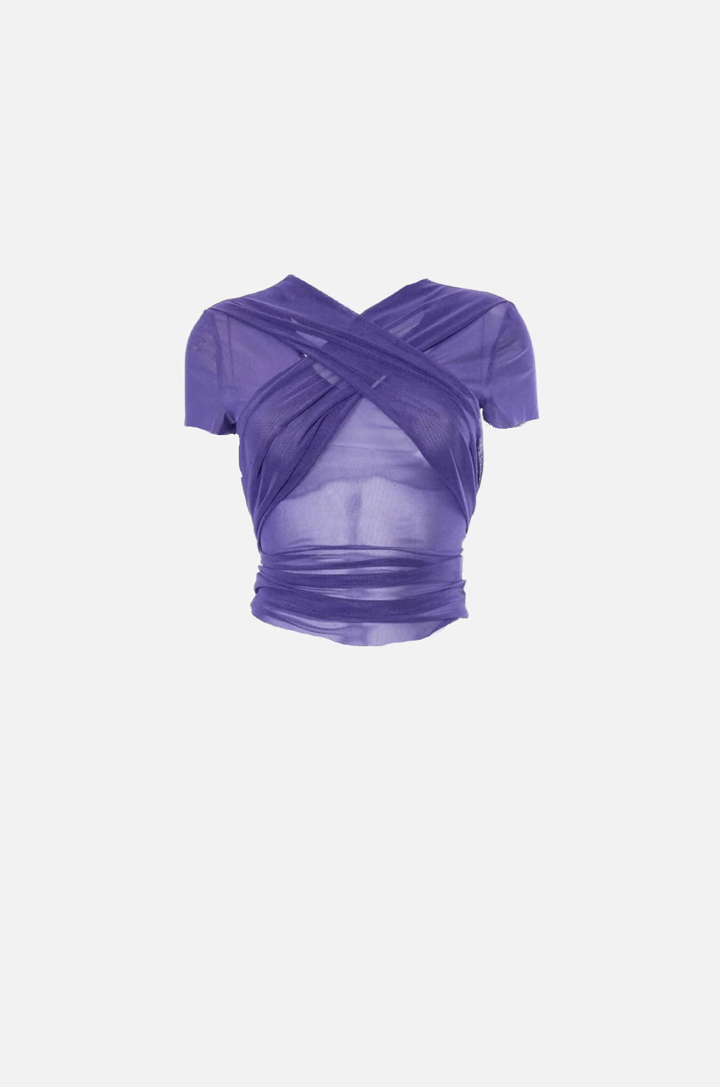 Villa Blvd Mesh Sheer Criss-Cross Tee