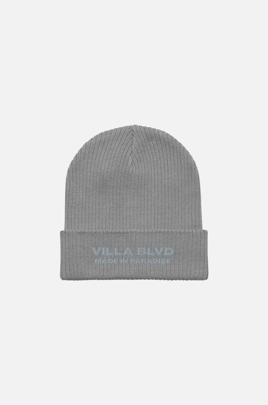 Villa Blvd Made in Paradise Organic Beanie - Silver