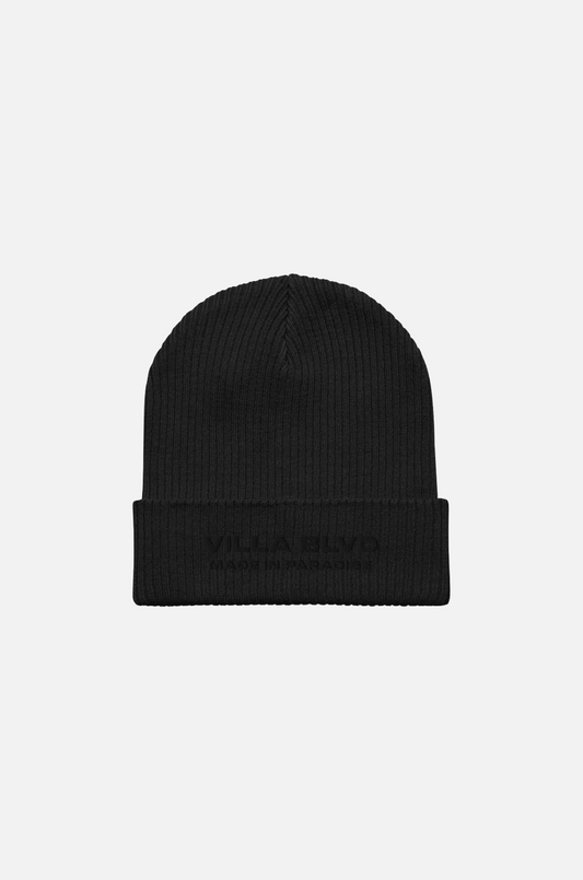 Villa Blvd Made in Paradise Organic Beanie - Black
