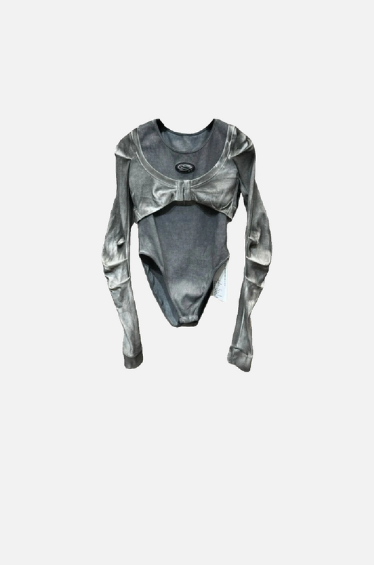 Villa Blvd Ruched Metallic Bodysuit Set