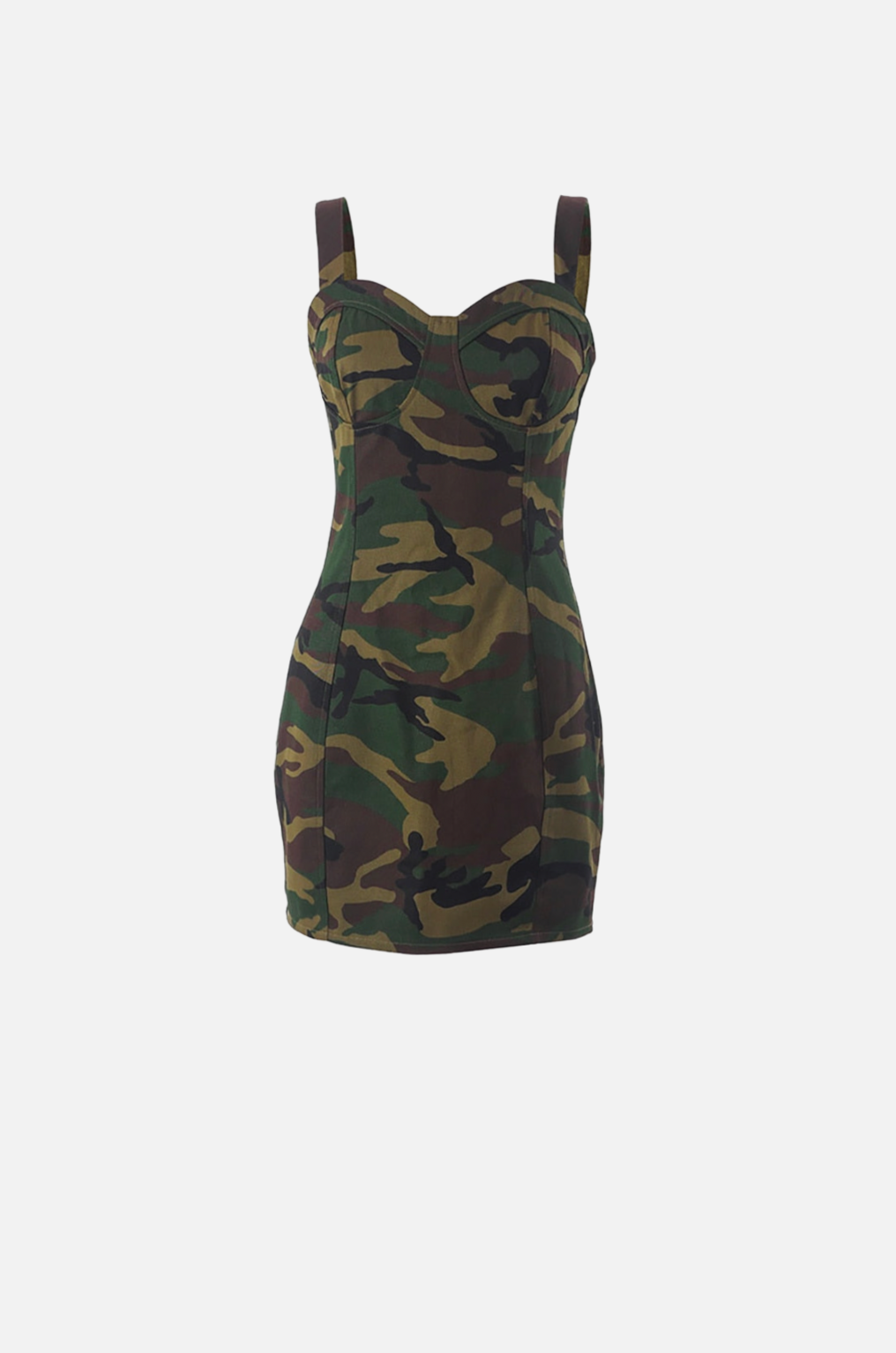 Villa Blvd Fitted Camouflage Mini Dress