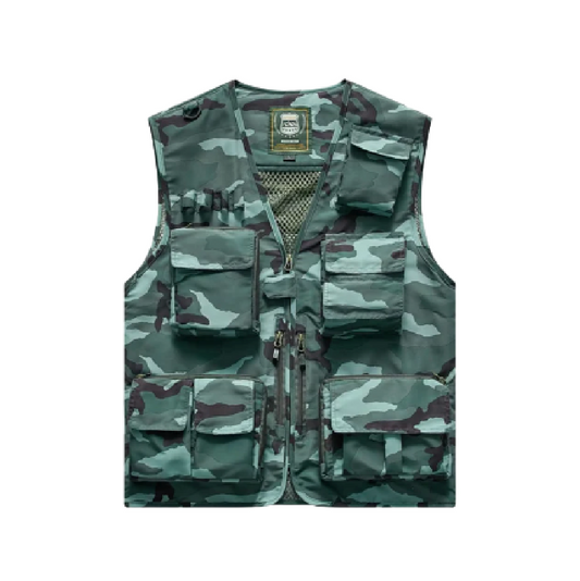 Villa Blvd Multi-Pocket Militant Camo Vest ☛ Multiple Colors Available ☚