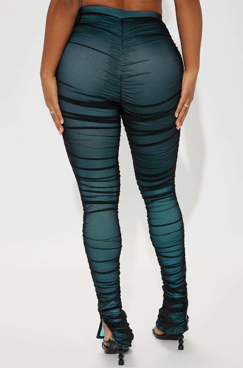 Villa Blvd Ruched Mesh Leggings