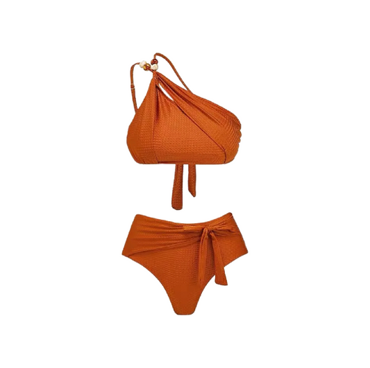 Villa Blvd Swim Beaded Shoulder Fleur Bikini Set
