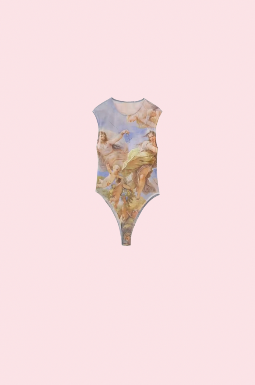 Villa Blvd Canvas Mesh Bodysuit