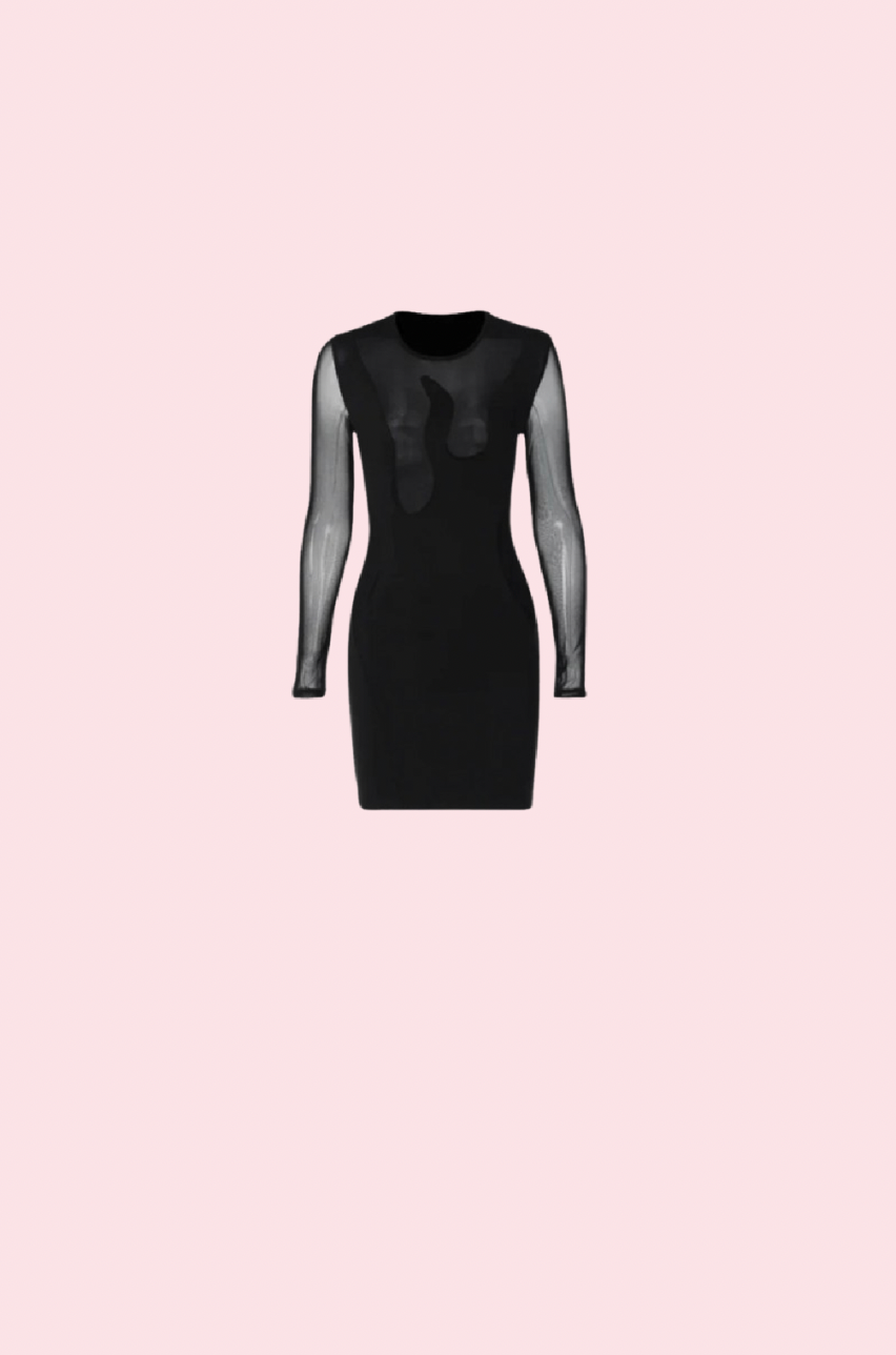 Villa Blvd Flame Bodycon Dress