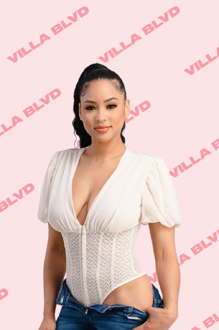 Villa Blvd Romance Mesh Bodysuit